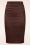 Vintage Chic for Topvintage - Jupe crayon Sierra en simili-daim brun chocolat