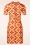 Vintage Chic for Topvintage - Dharma jurk in oranje en bruin 2