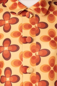 Vintage Chic for Topvintage - Topvintage exclusive ~ Dharma jurk in oranje en bruin 3
