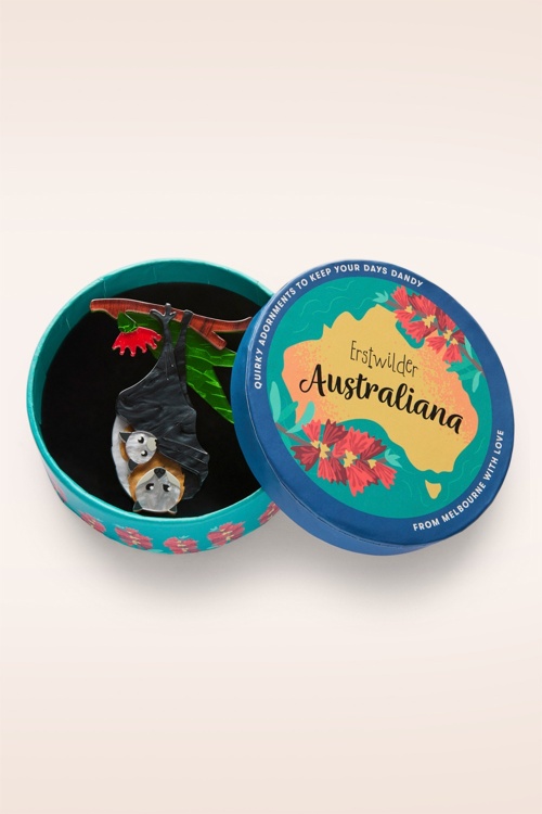 Erstwilder - Frankie & Finn Flying Foxes Brosche 2