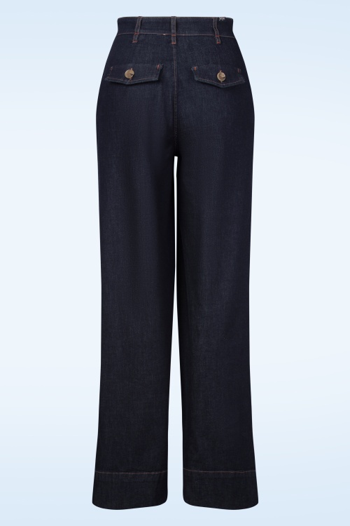 Mademoiselle YéYé - Easy Flow Lightweight jeans in indigo blauw 3