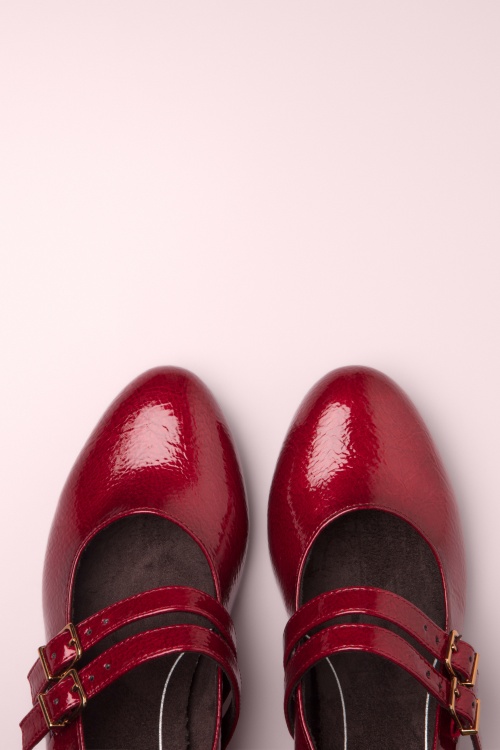 Jana Shoes - Delphine Softline Vegan Pumps in Lack Rot. 2