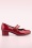 Jana Shoes - Delphine Softline Vegan Pumps in Lack Rot.