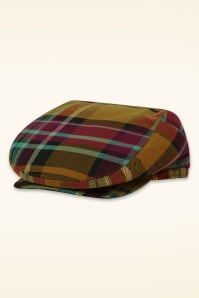 King Louie - Peaky Caroll Check cap in goudbruin 2