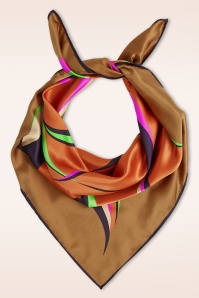 King Louie - Flow Satin Look sjaal in goudbruin