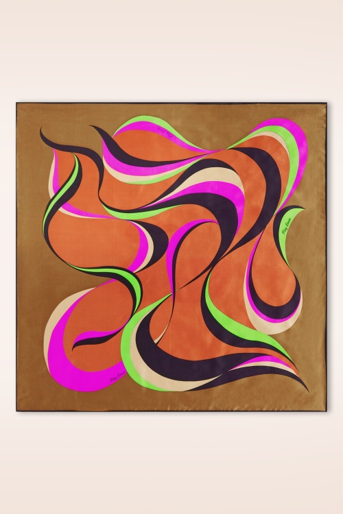 King Louie - Flow Satin Look sjaal in goudbruin 3