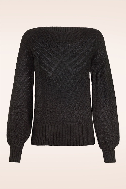 King Louie - Erin Farfalle Top in Schwarz