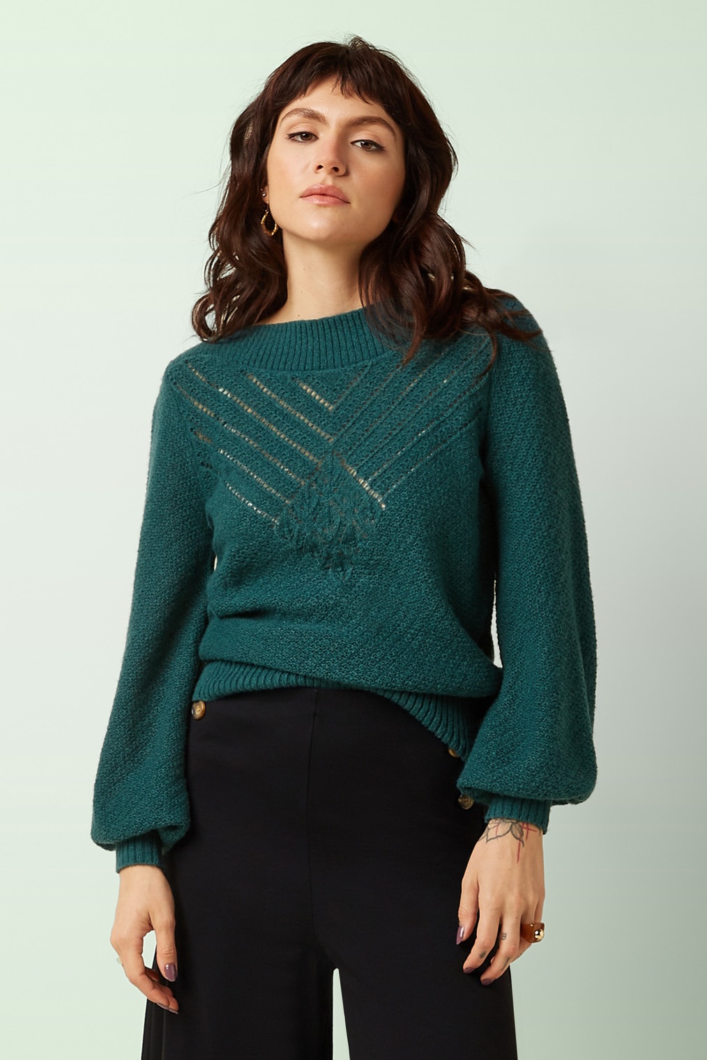 King Louie - Erin Farfalle top in spruced groen