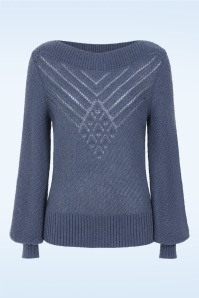 King Louie - Erin Farfalle top in schaduw blauw 2