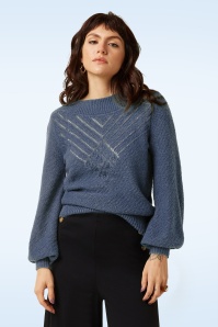 King Louie - Erin Farfalle top in schaduw blauw