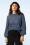 King Louie - Erin Farfalle Top in Schattenblau.