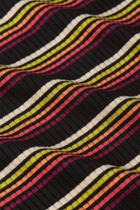 King Louie - Rollneck Frostine Stripe top in spicy oranje 4