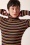 King Louie - Rollneck Frostine Streifen Top in Spicy Orange