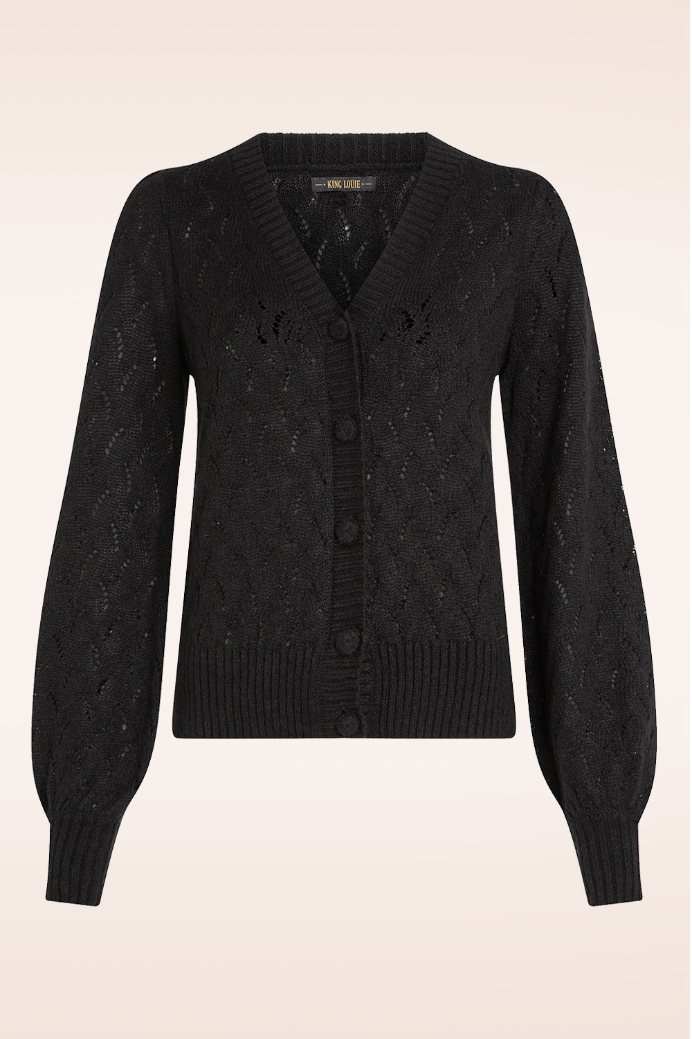 King Louie - Farfalle cardi in zwart 2