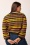 King Louie - Royal V-Neck cardi in zwart en multi 2