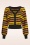 King Louie - Royal V-Neck cardi in zwart en multi