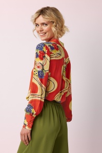 King Louie - Winona Ember blouse in Spicy oranje 5