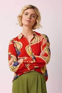 King Louie - Winona Ember blouse in Spicy oranje