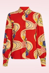 King Louie - Winona Ember blouse in Spicy oranje 2