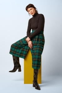 King Louie - Frances Leeds Check culotte in avondblauw 3