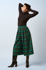 King Louie - Frances Leeds Check culotte in avondblauw