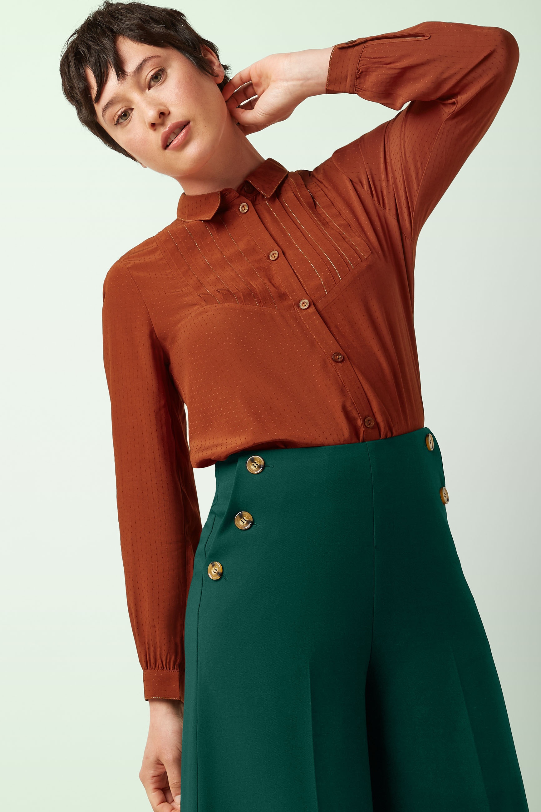 King Louie - Pia Marple pantalon in pine groen 2