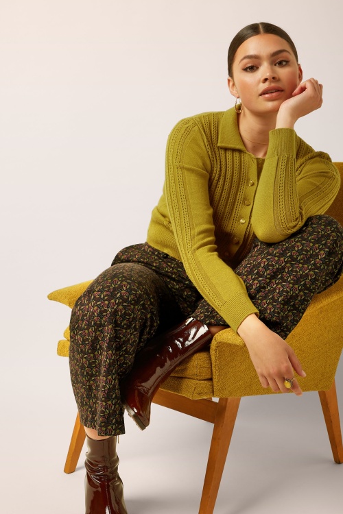 King Louie - Federica Mirth Stoffhose in Cabernetrot. 2