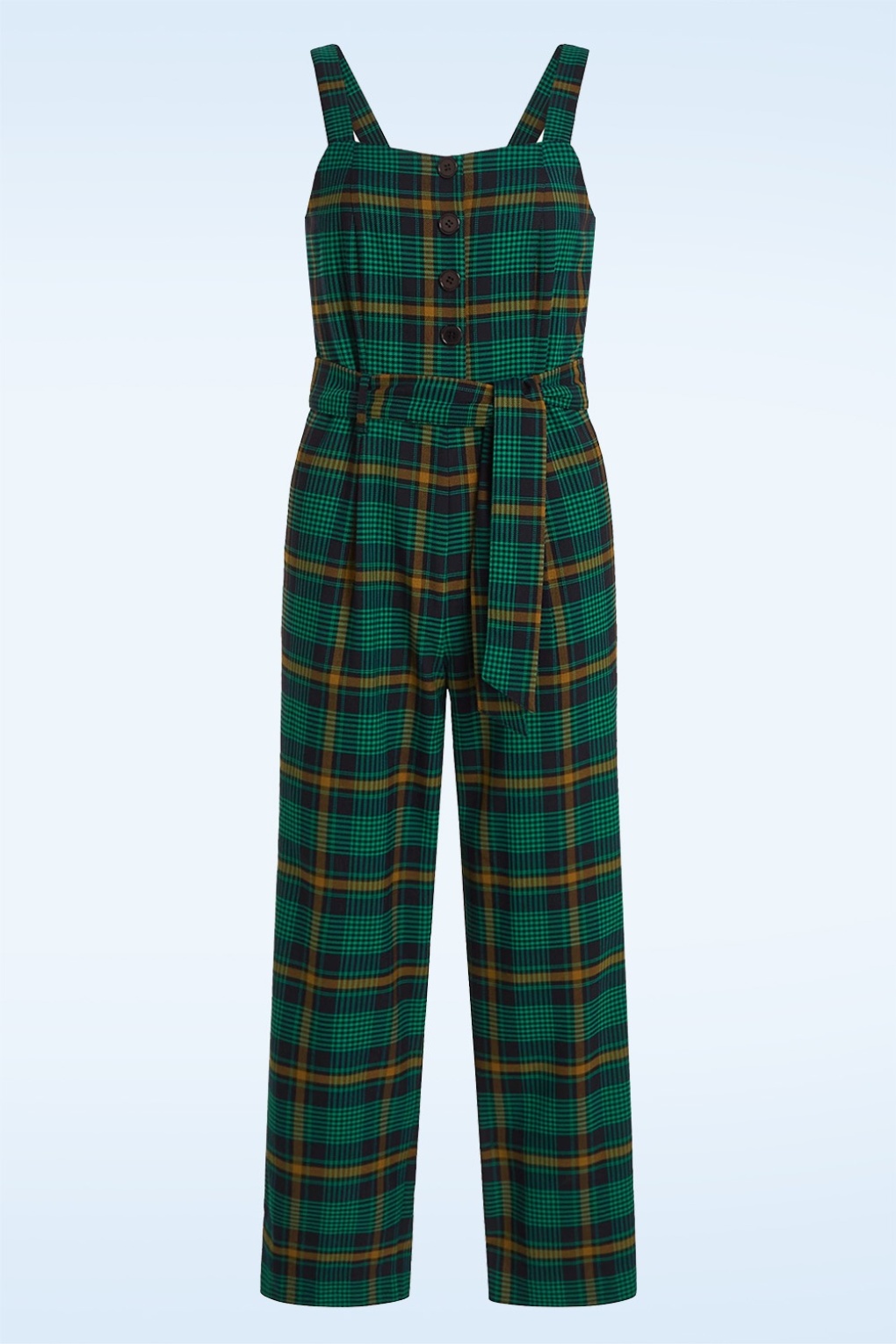 King Louie - Ines Leeds Check jumpsuit in avondblauw