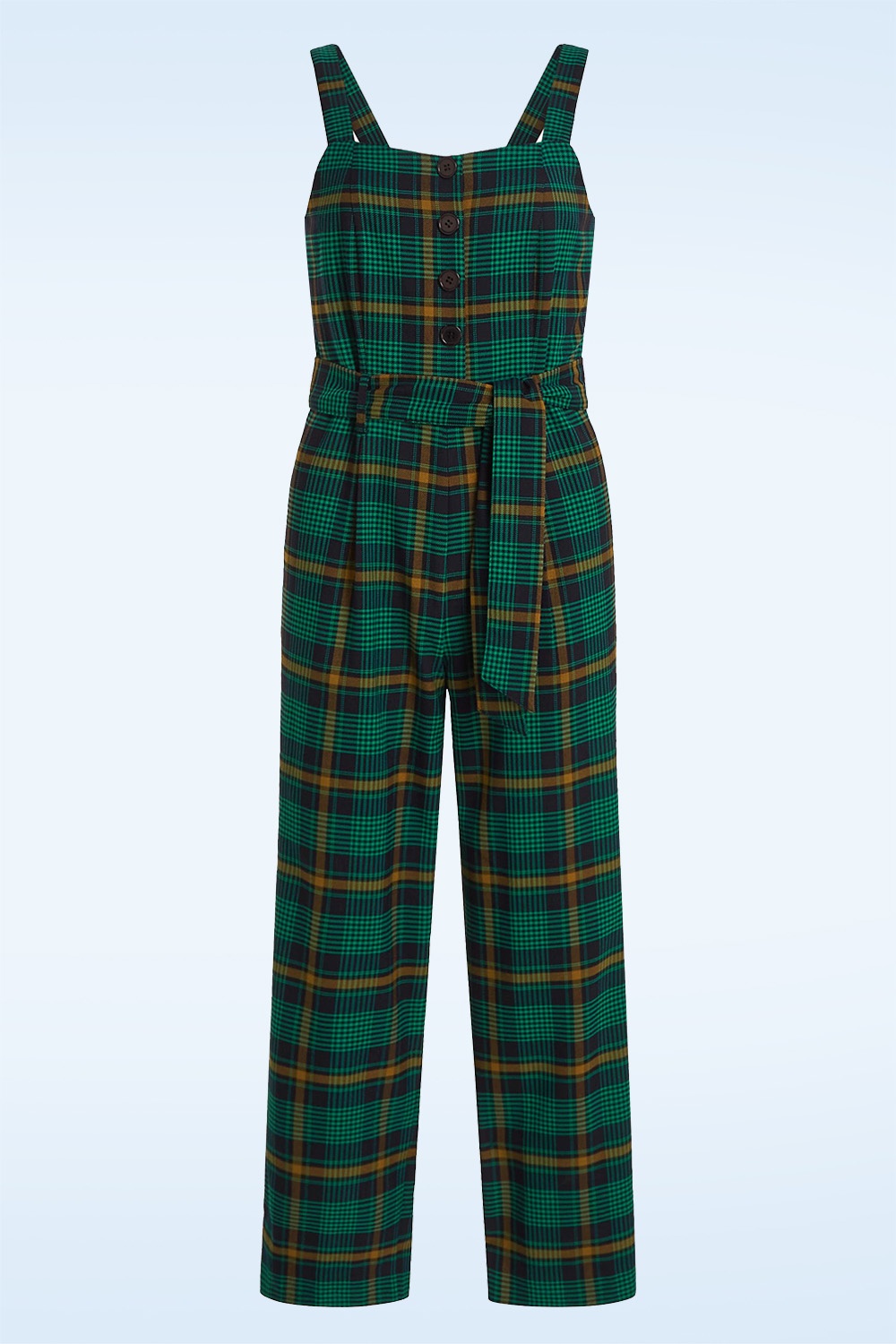 King Louie - Ines Leeds Check jumpsuit in avondblauw