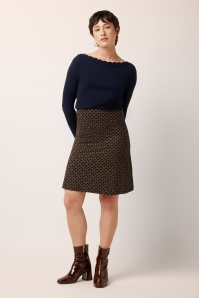 Vintage Chic for Topvintage - Topvintage exclusive ~ Victoria Velvet Vest top in navyblauw