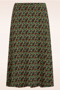 King Louie - Juno Mirth midi rok in rhubarb rood 2