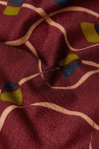 King Louie - Rollneck Boogie jurk in cabernet rood 3