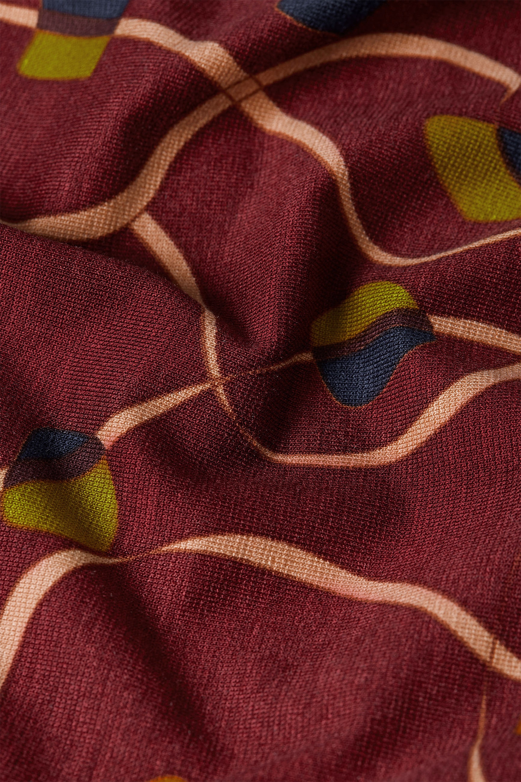 King Louie - Rollneck Boogie jurk in cabernet rood 3