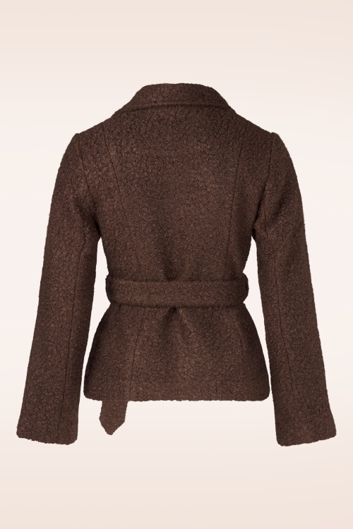 Topvintage Boutique Collection - Topvintage exclusive ~ Taylor Cropped jas in chocoladebruin 4