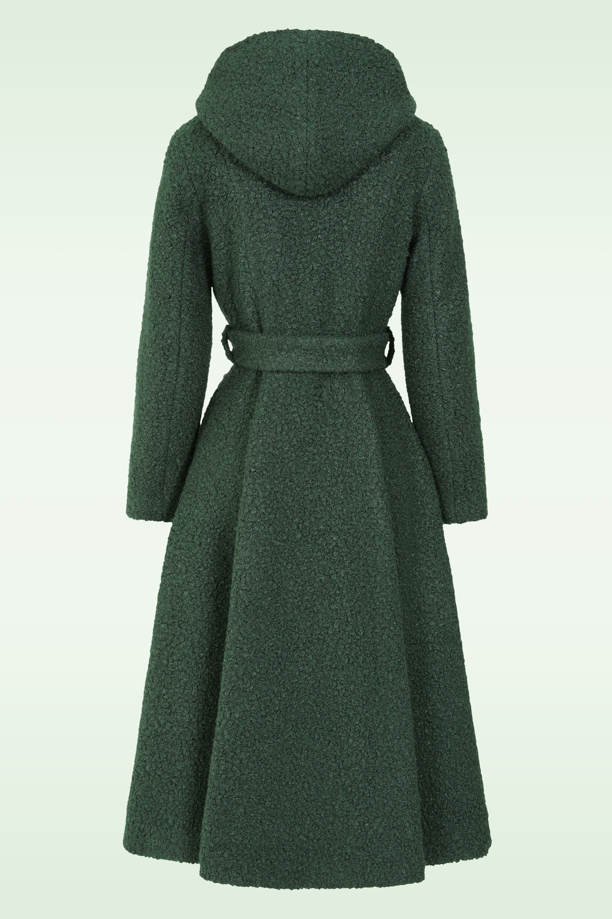 Topvintage Boutique Collection - Topvintage exclusive ~ Anna Hooded swing jas in groen 4