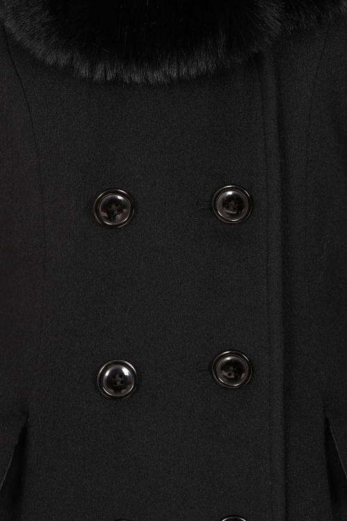 Topvintage Boutique Collection - Topvintage exclusive ~ Mae swing jas in zwart 3