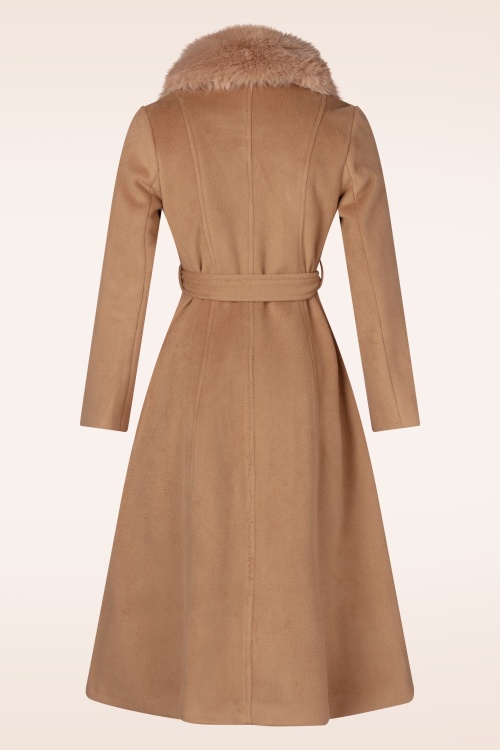 Topvintage Boutique Collection - Topvintage exclusive ~ Grace A-lijn jas in camelbruin 8