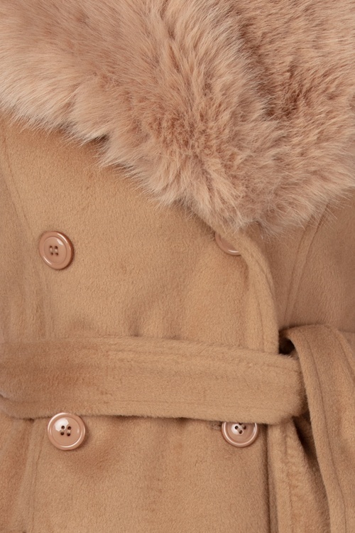 Topvintage Boutique Collection - Topvintage exclusive ~ Grace A-lijn jas in camelbruin 4