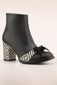 Nemonic - Nantes Bora laarsjes in zwart 2