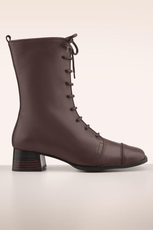 Nemonic - Bottes à Lacets Liberty Frac en Marron