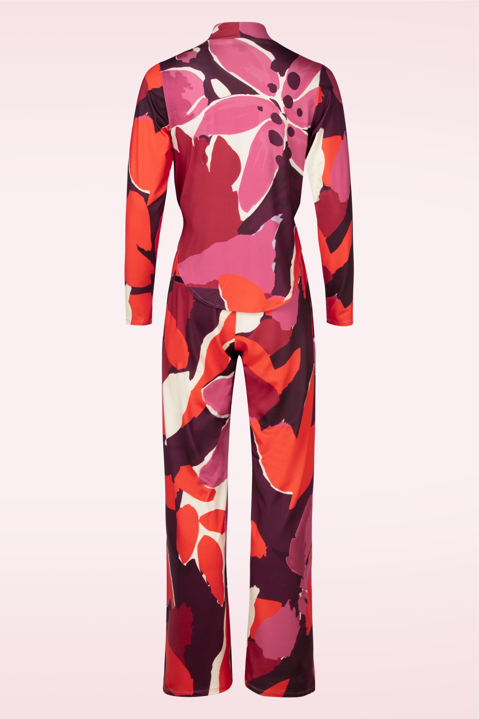 K-Design - Sarah Printed jumpsuit in rood en multi 4