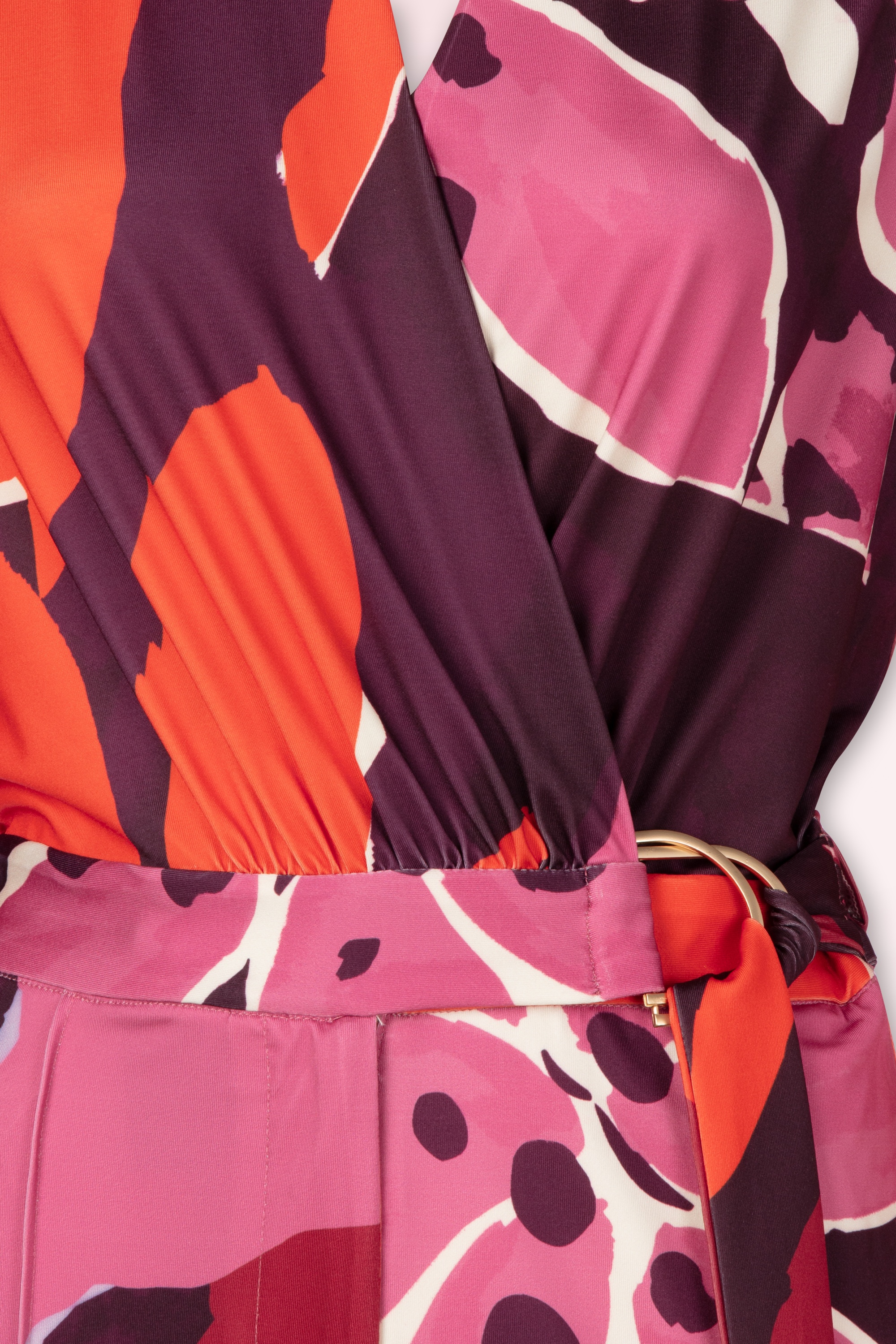 K-Design - Sarah Printed jumpsuit in rood en multi 2