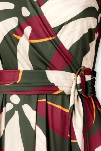 K-Design - Stella Crossover maxi jurk in mosgroen 2