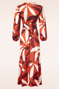 K-Design - Stella Crossover maxi jurk in donker oranje 5