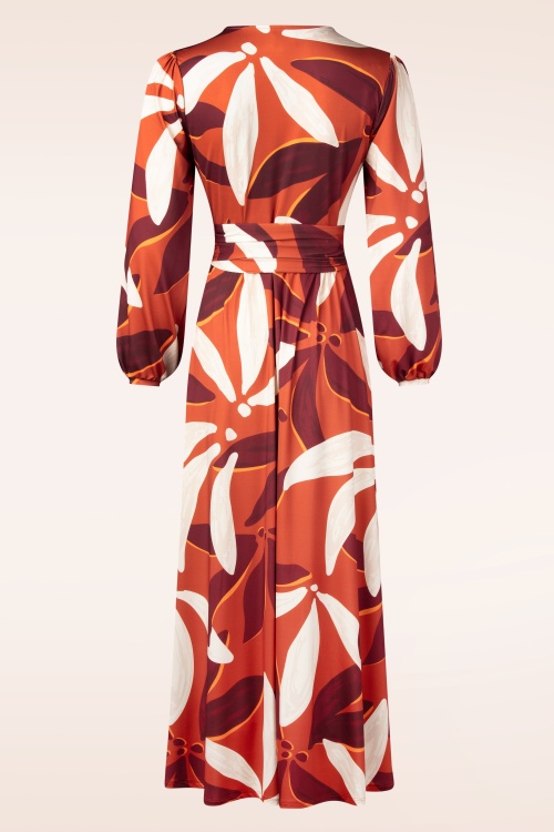 K-Design - Stella Crossover maxi jurk in donker oranje 5