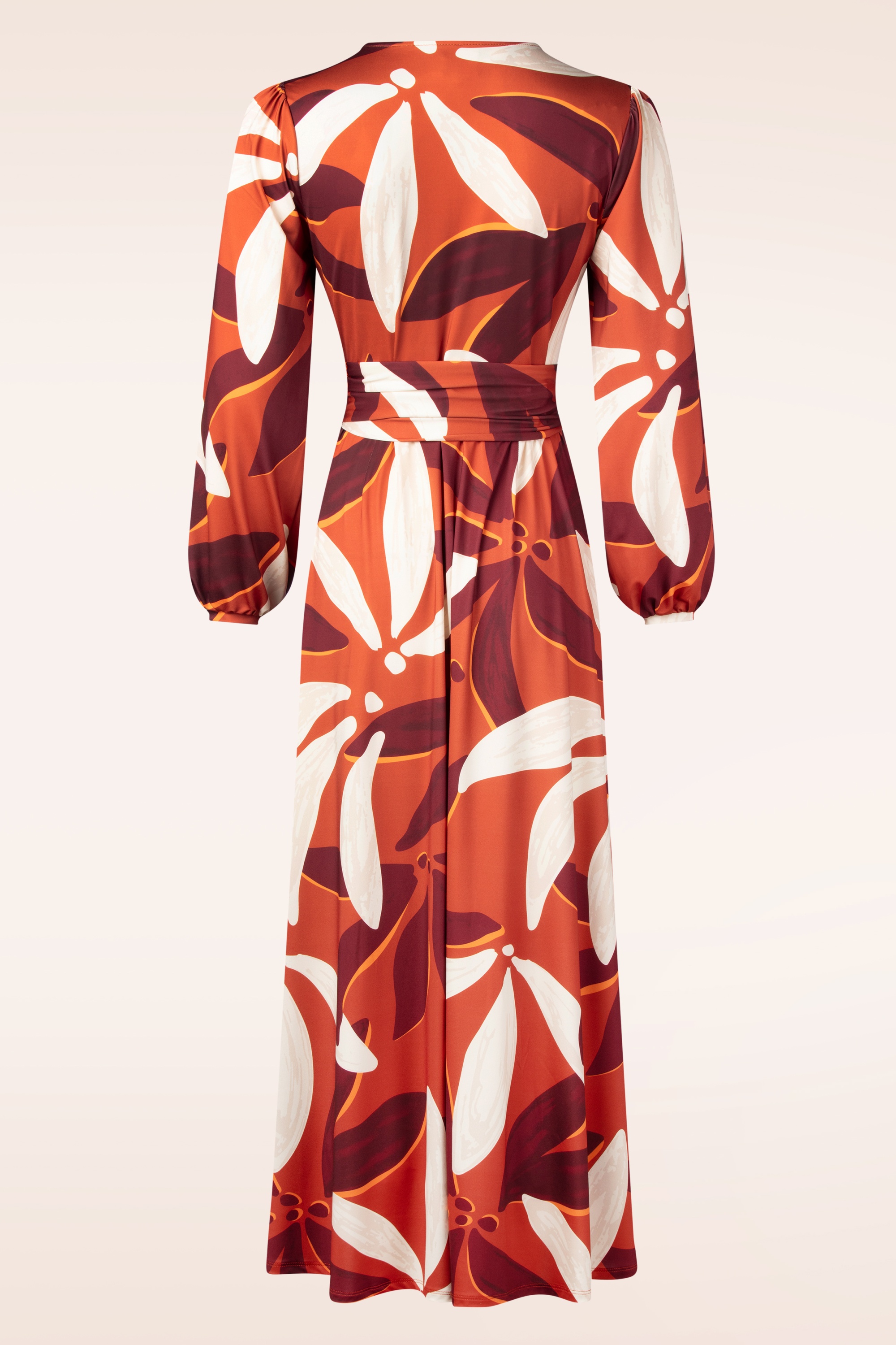 K-Design - Stella Crossover maxi jurk in donker oranje 5