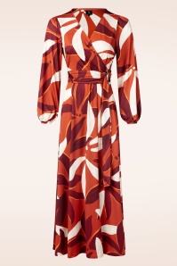 K-Design - Stella Crossover maxi jurk in donker oranje 3