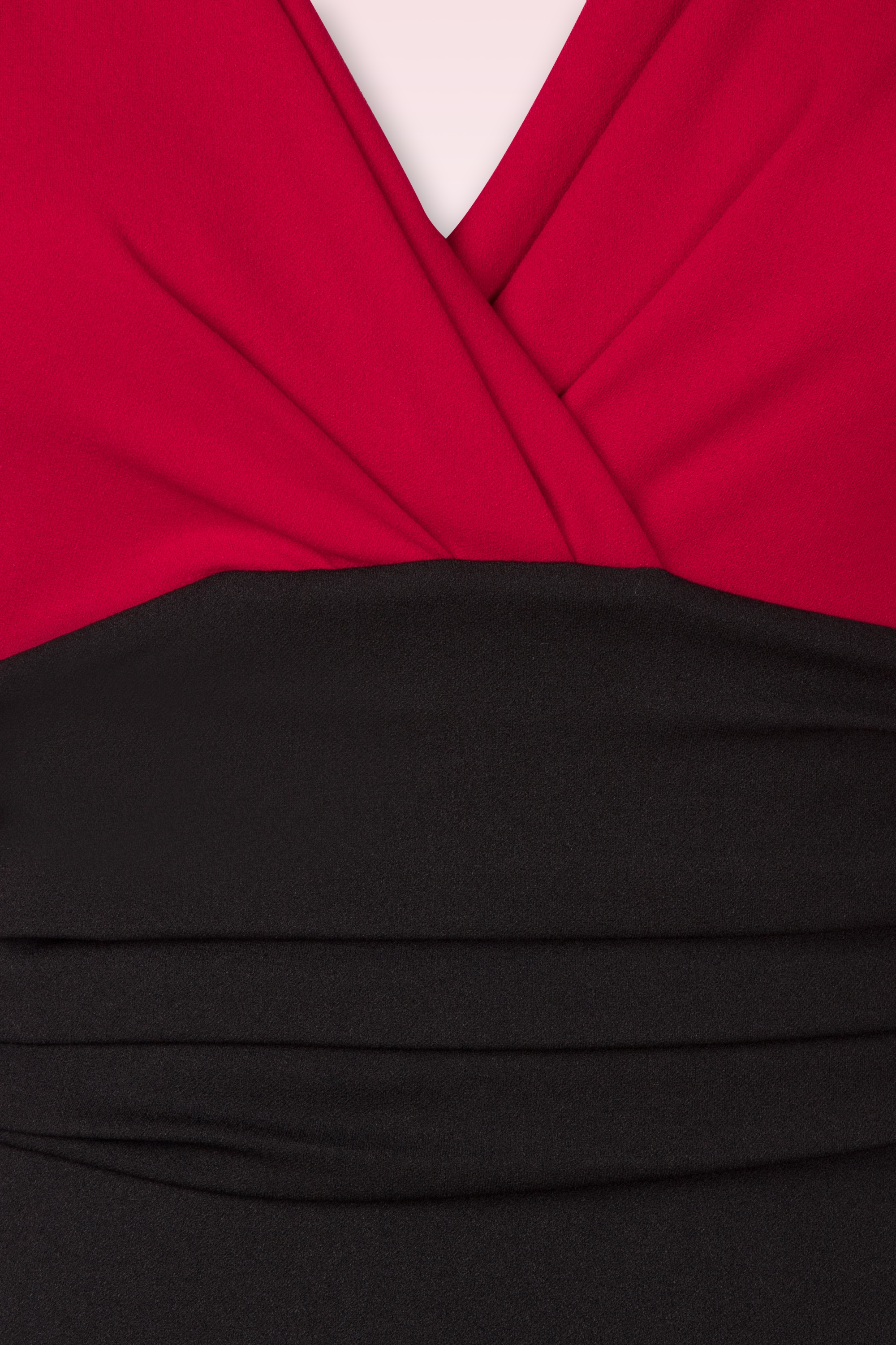 Vintage Chic for Topvintage - Topvintage exclusive ~ Nehla Pencil jurk in zwart en rood 2