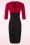 Vintage Chic for Topvintage - Nehla Etuikleid in Schwarz und Rot