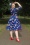 Topvintage Boutique Collection - Adriana Floral Swingkleid in Blau. 2